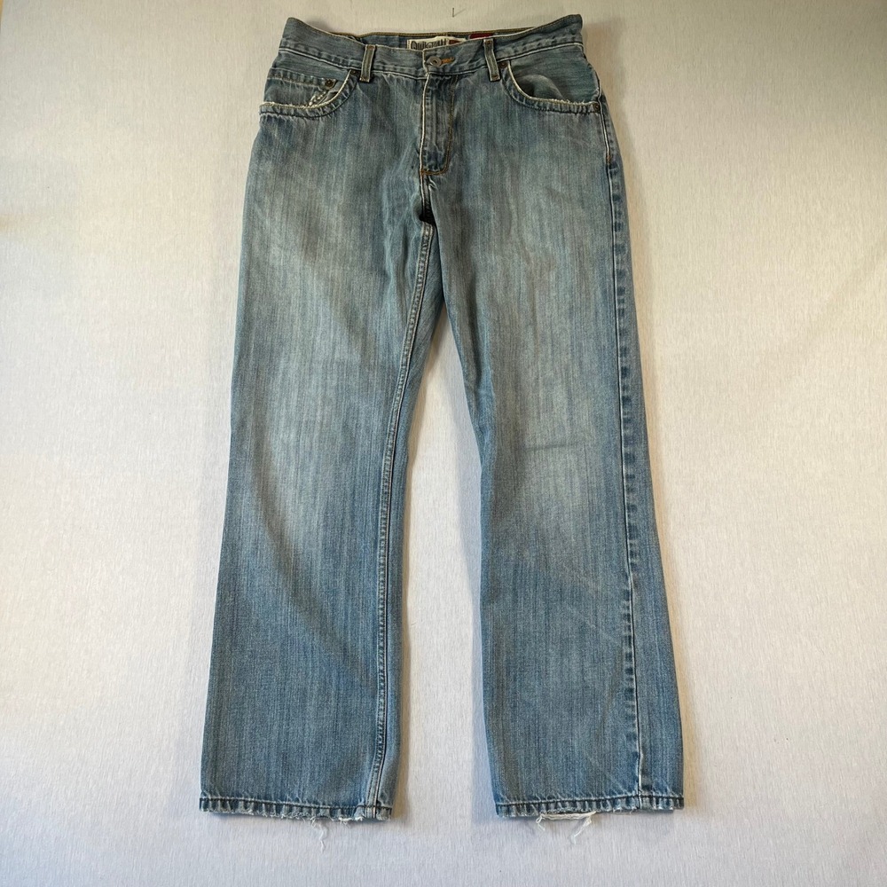 Vintage Quiksilver QuikJean Mens 32x30 Light Wash Denim Skate Surf Distressed